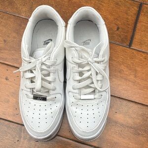 Nike White Lace-Up Sneakers